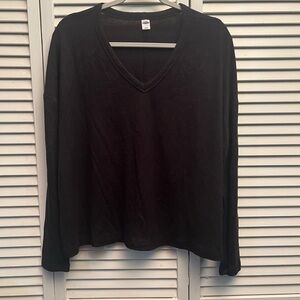 Old Navy Dark V-Neck Long Sleeve Top